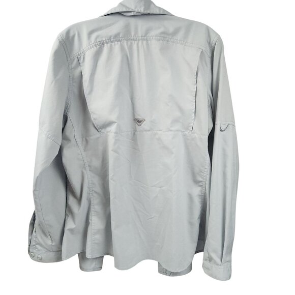 Columbia Performance Fishing Gear Lo Drag Long Sleeve Shirt Cirrus Grey Women L - Picture 3 of 12